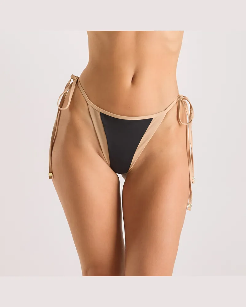 Lounge Monaco Tie-Side Bikini-String - Schwarz Black