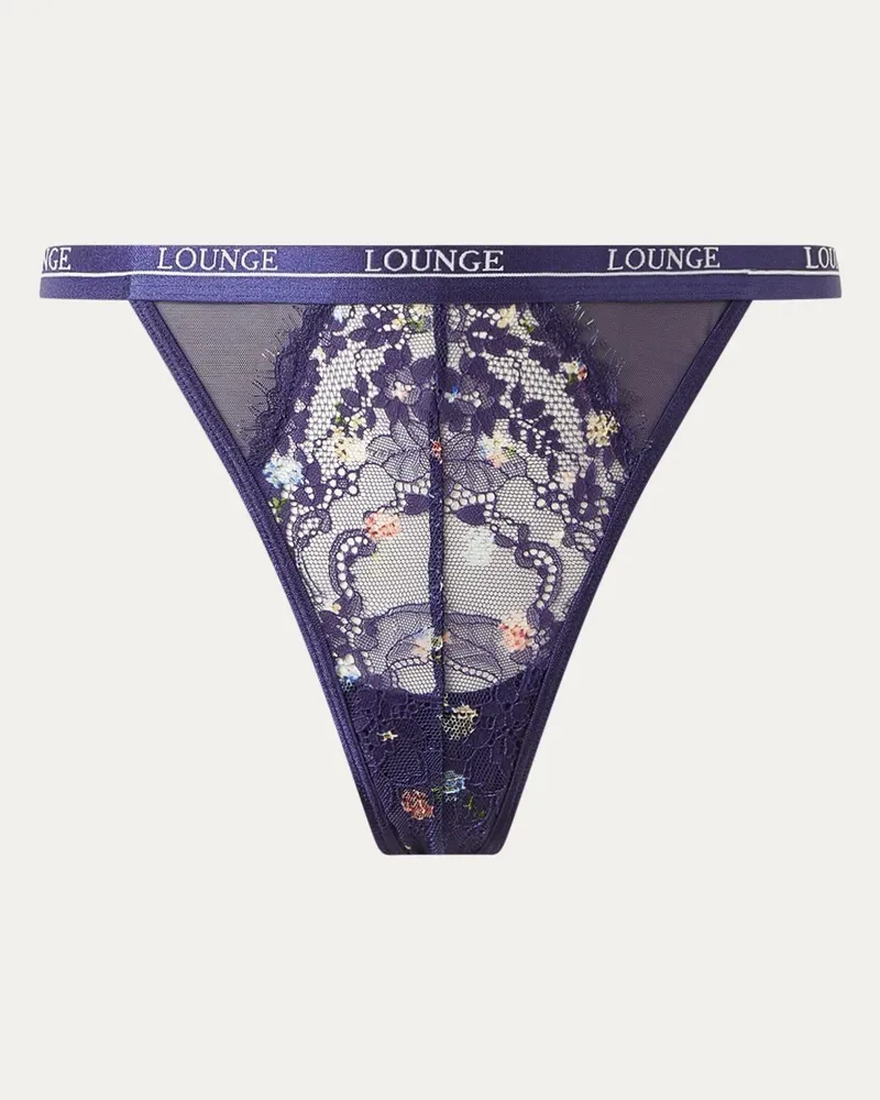 Lounge Bedruckter Entice String - Florales Marineblau Blue