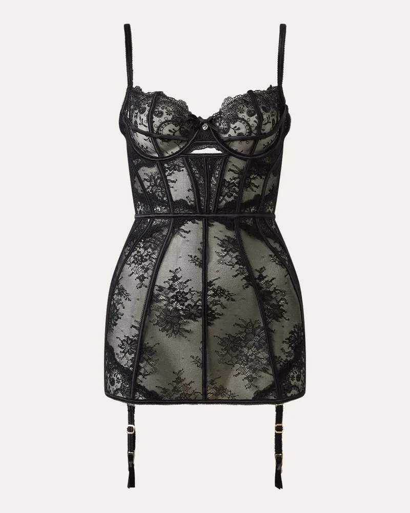 Lounge Arabella Korsettkleid (Set) - Schwarz Schwarz
