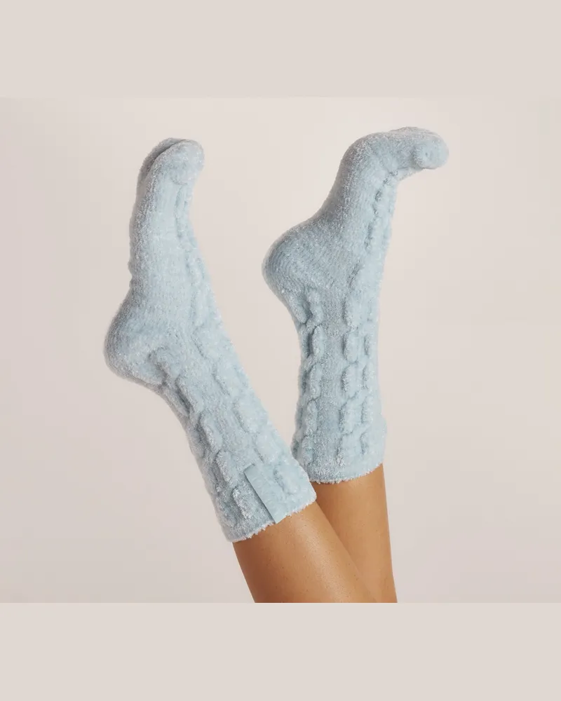 Lounge Chenille Gestrickte Socken - Blau Das perfekte Geschenk für sie 