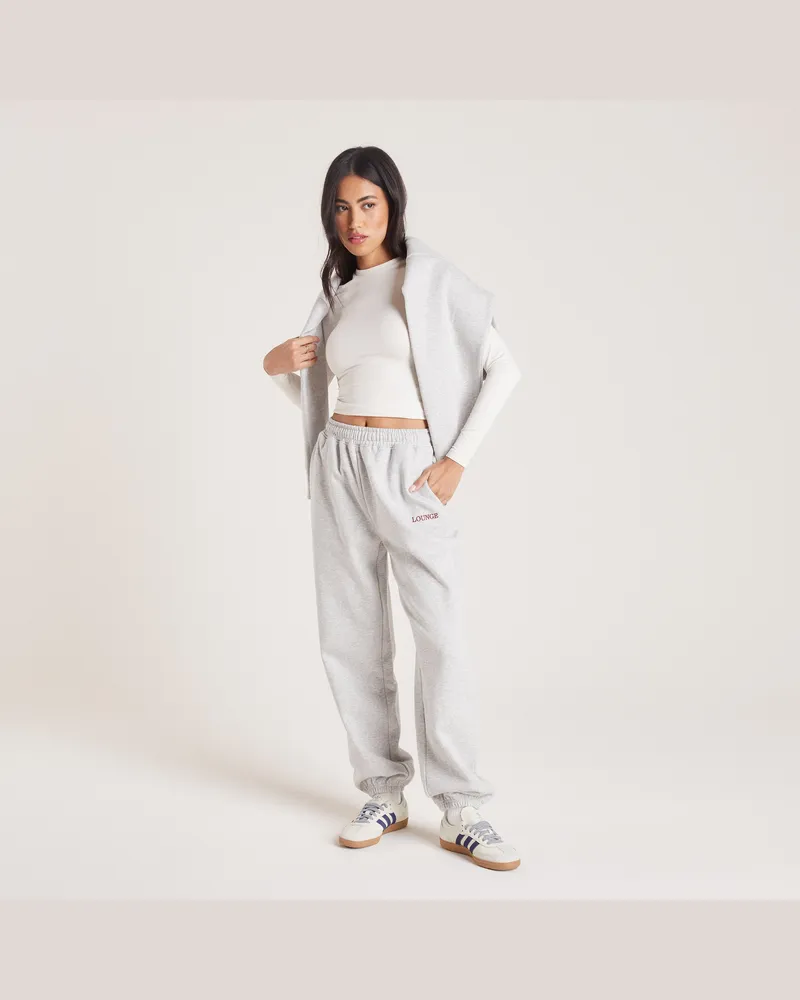 Lounge Jogginghose mit Bündchen - Grauer Melange Grey
