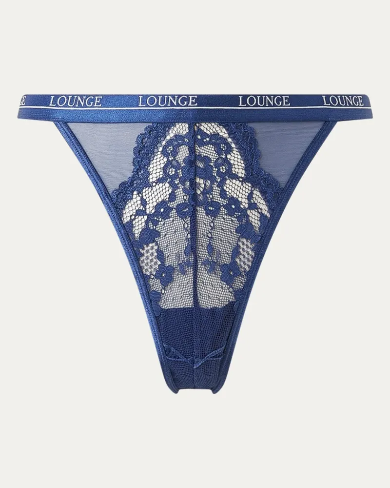 Lounge Blossom String - Marineblau Navy