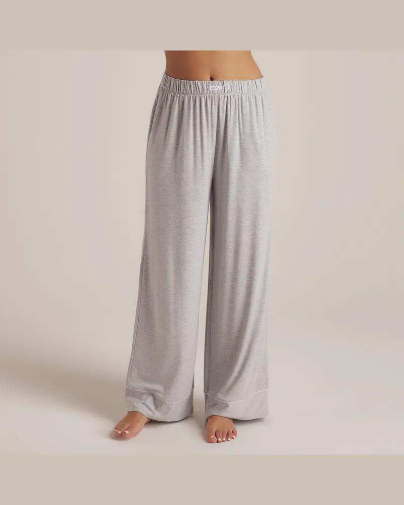 Lounge Modal Pyjamahose - Grauer Melange Grauer