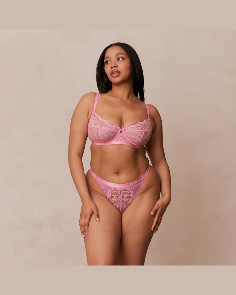 Lounge Zweifarbiges Blossom Balcony BH - Rosa Pink