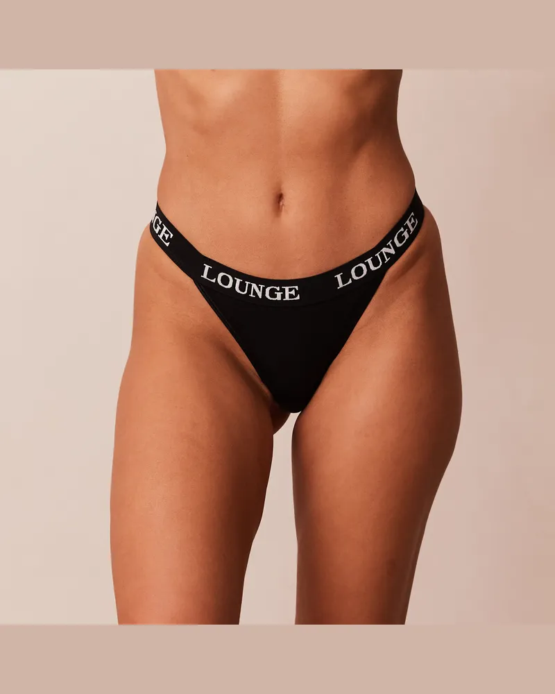 Lounge Bamboo Triangle String - Ganz Schwarz Black
