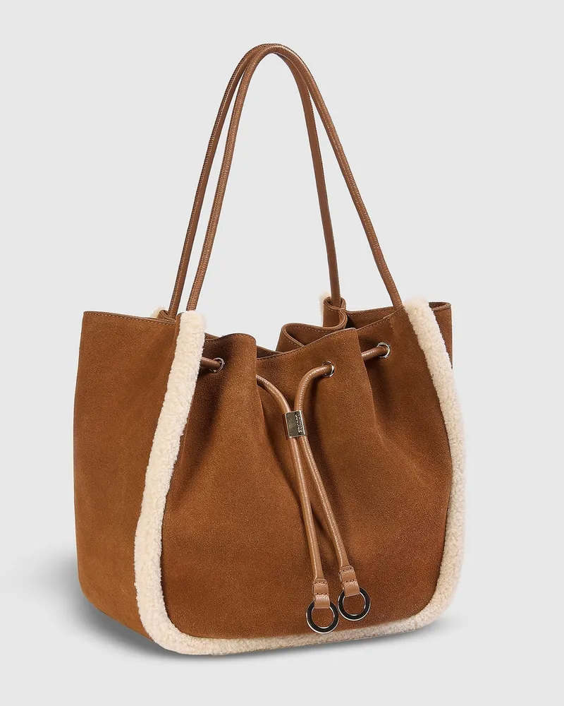 Lounge Clem Schultertasche - Kastanienfarbe Brown
