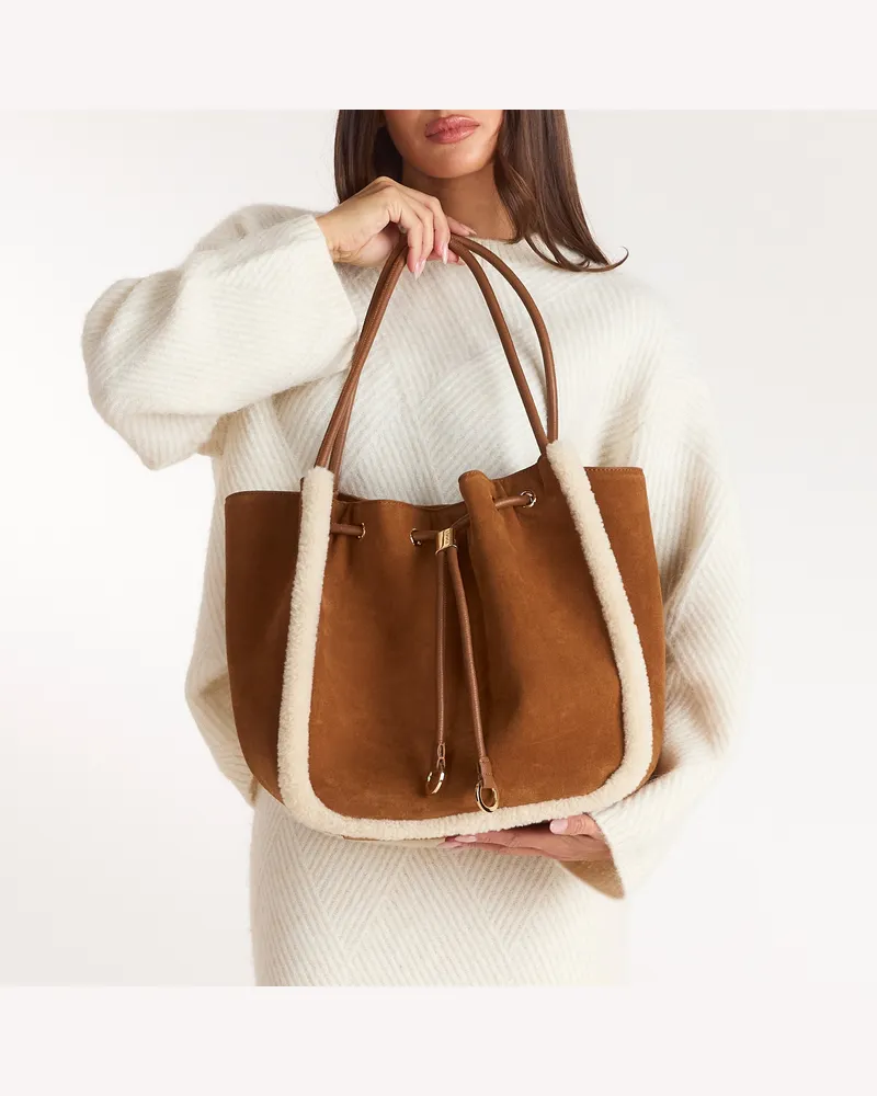 Lounge Clem Schultertasche - Kastanienfarbe Brown