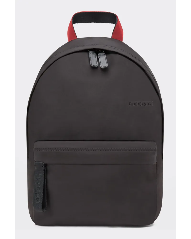 Ferrari Einfarbiger Rucksack Aus Nylon -  Rucksäcke Und Gürteltaschen Schwarz Schwarz