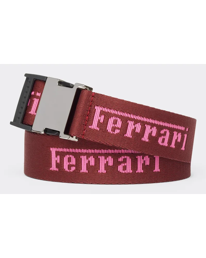 Ferrari Jacquard-gürtel Mit Ferrari-logo -  Gürtel Bordeaux Bordeaux
