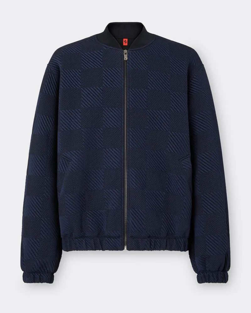 Ferrari Bomberjacke Aus Jersey Mit 3d-effekt - Male Pullover & Strickwaren Navy Navy