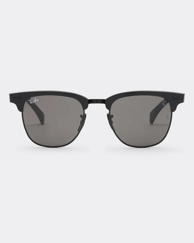 Ferrari Ray-ban Für Scuderia Ferrari Rb3807m In Schwarzem Metall Mit Dunkelgrauen Gläsern -  Alle Ansehen Schwarz Schwarz
