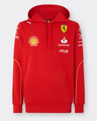 Ferrari Scuderia Ferrari Team 2024 Replica Hoodie - Male Pullover Rosso Corsa Rosso