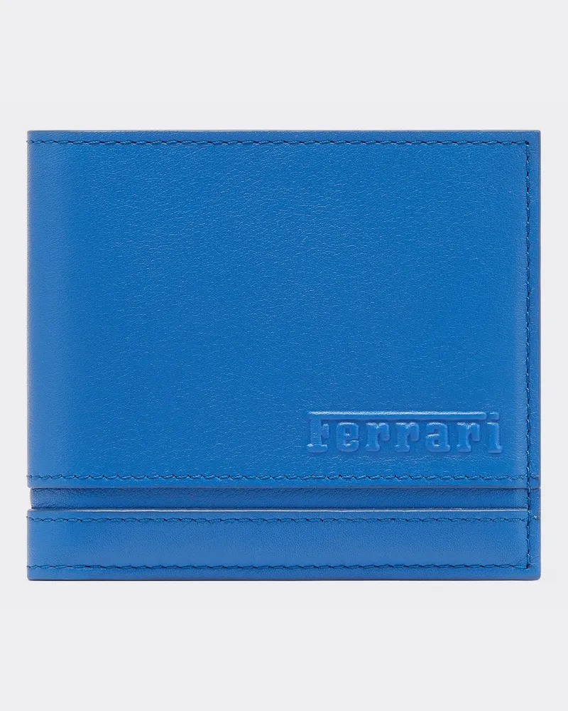 Ferrari Horizontale Brieftasche Aus Glattem Nappaleder -  Portemonnaies Kleinblau Kleinblau