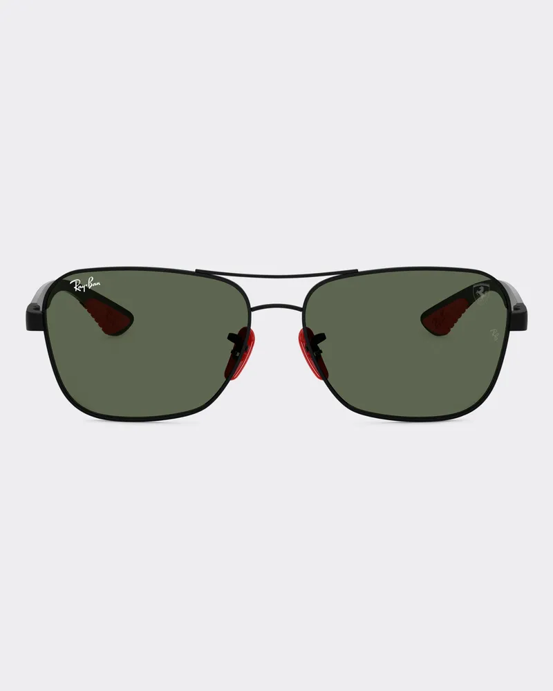 Ferrari Ray-ban Für Scuderia Ferrari Rb8336m Aus Mattschwarzem Metall Und Dunkler Kohlefaser Mit Dunkelgrünen Gläsern -  Sonnenbrillen Mattschwarz Mattschwarz