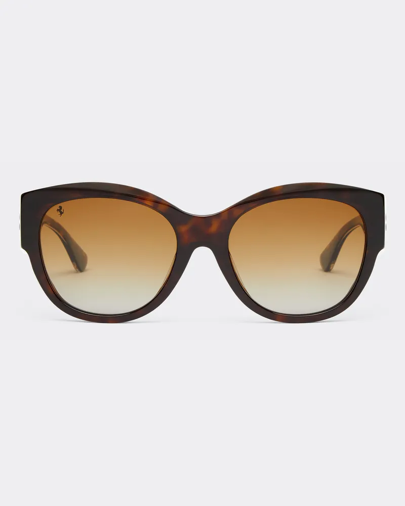 Ferrari Ferrari Sonnenbrille Aus Acetat In Havana Mit Polarisierten Braunen Gläsern Mit Farbverlauf - Female Sonnenbrillen Schildpatt Schildpatt