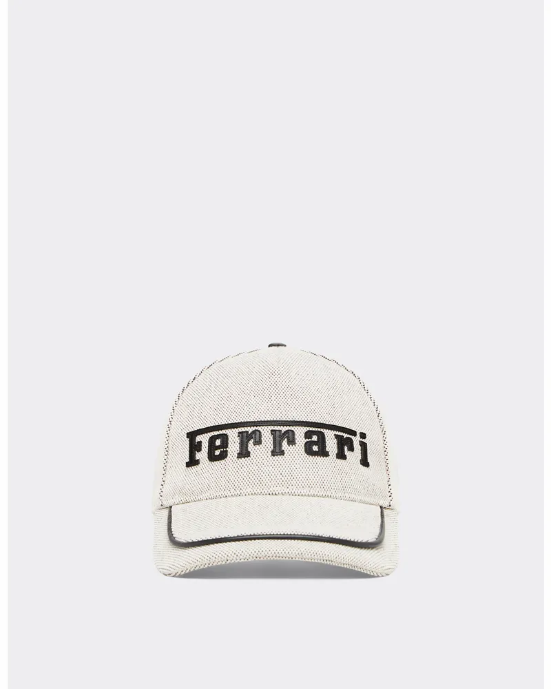 Ferrari Baseballkappe Mit Gesticktem Ferrari-logo Und Lederdetails -  Mützen Black Black
