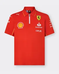 Ferrari Team Pro Puma Polo Für Scuderia Ferrari - Male Poloshirts Rosso Corsa Rosso