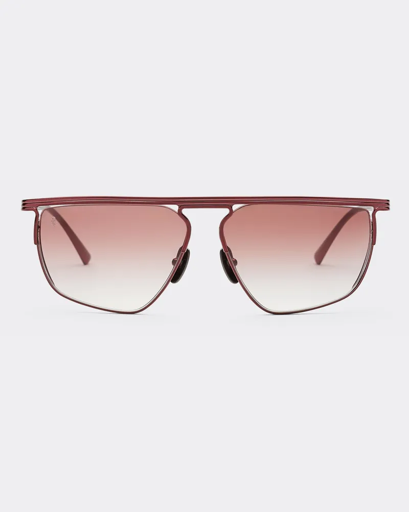 Ferrari Sonnenbrille Ferrari Aus Bordeauxfarbenem Titan Mit Bordeauxfarbenen Verlaufsgläsern -  Sonnenbrillen Bordeaux Bordeaux