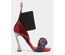 Sandale Aus Lackleder Mit Scoubidou - Female Hochhackige Schuhe Bordeaux