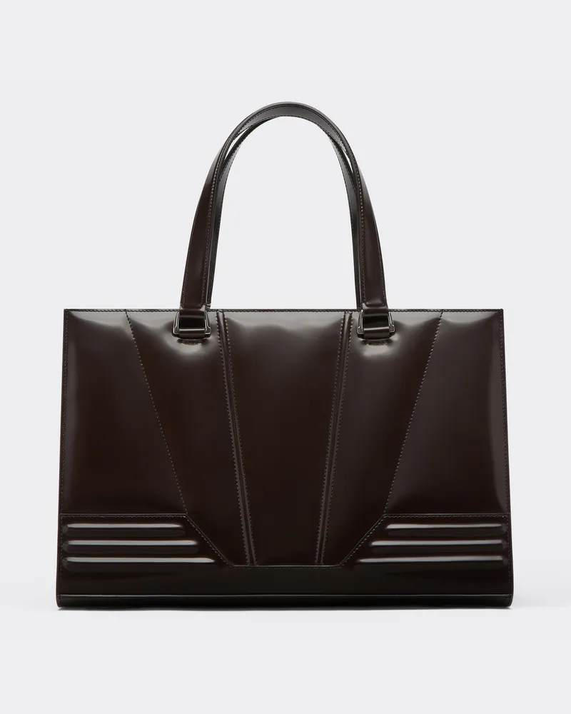 Ferrari Tragetasche Ferrari Gt Aus Gebürstetem Leder - Female Schultertaschen Dunkelbraun Dunkelbraun
