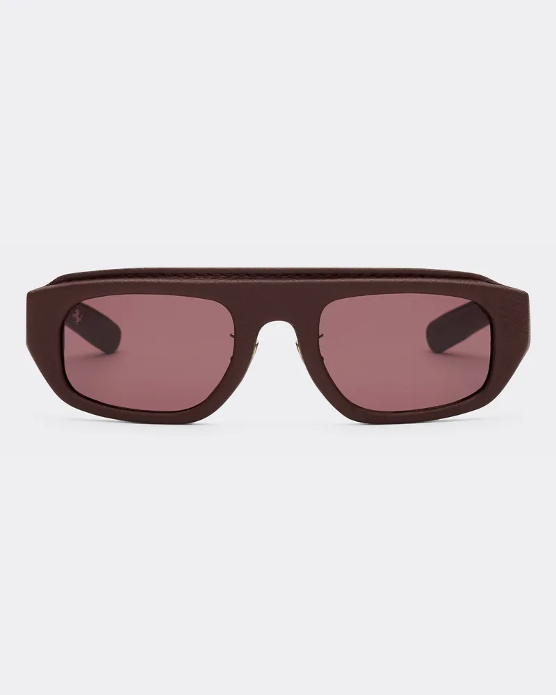 Ferrari Sonnenbrille Ferrari Aus Braunem Acetat Und Leder Mitexklusiven Contrast Pro™gläsern -  Sonnenbrillen Braun Braun