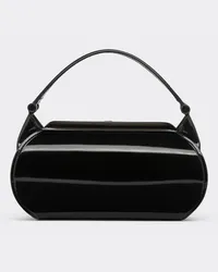 Ferrari Handtasche Aus Glänzend Gebürstetem Leder - Female Handtaschen Schwarz Schwarz