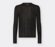 Langärmeliges Oberteil Aus Viskose Und Lurex - Female Pullover & Strickwaren Schwarz