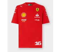 Scuderia Ferrari Team 2024 Leclerc Replica T-shirt - Male T-shirts Rosso Corsa
