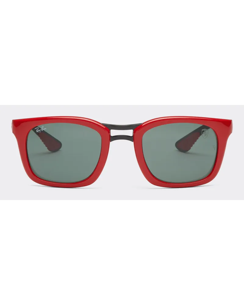 Ferrari Ray-ban Für Scuderia Ferrari Rb8362mf In Rot/dunklem Carbon Mit Dunkelgrünen Gläsern -  Sonnenbrillen Rot Rot