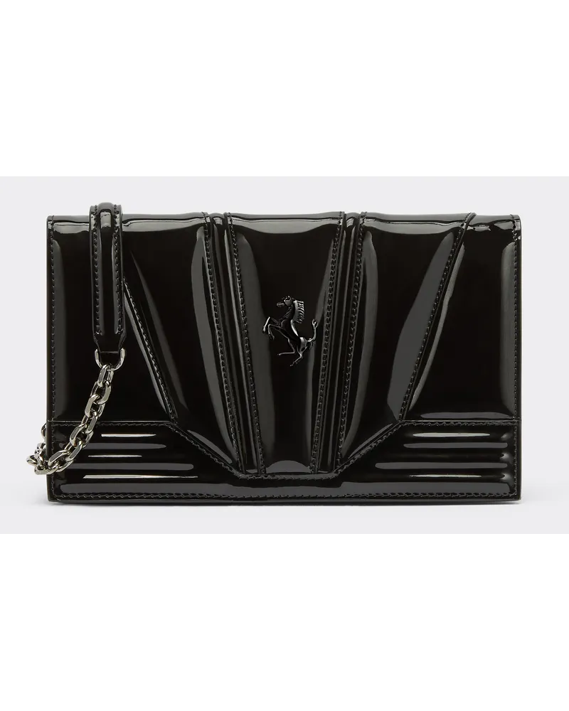 Ferrari Ferrari Gt Bag Aus Lackleder Mit Kette -  Mini-taschen Schwarz Schwarz
