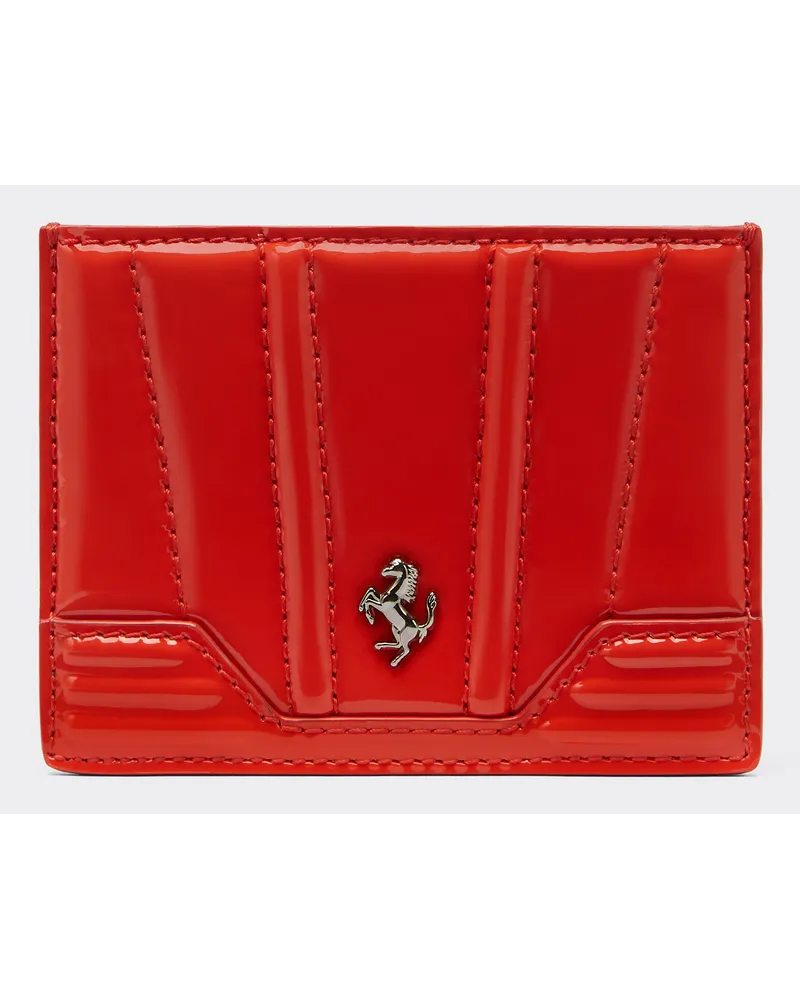 Ferrari Kartenetui Aus Lackleder -  Geldbörsen Und Kleine Lederwaren Rosso Dino Rosso