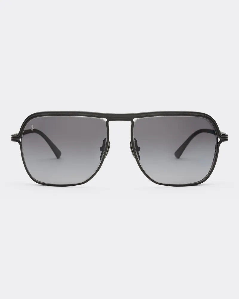 Ferrari Sonnenbrille Ferrari Aus Mattschwarzem Titan Mit Grau Getönten, Polarisierten Gläsern -  Sonnenbrillen Mattschwarz Mattschwarz