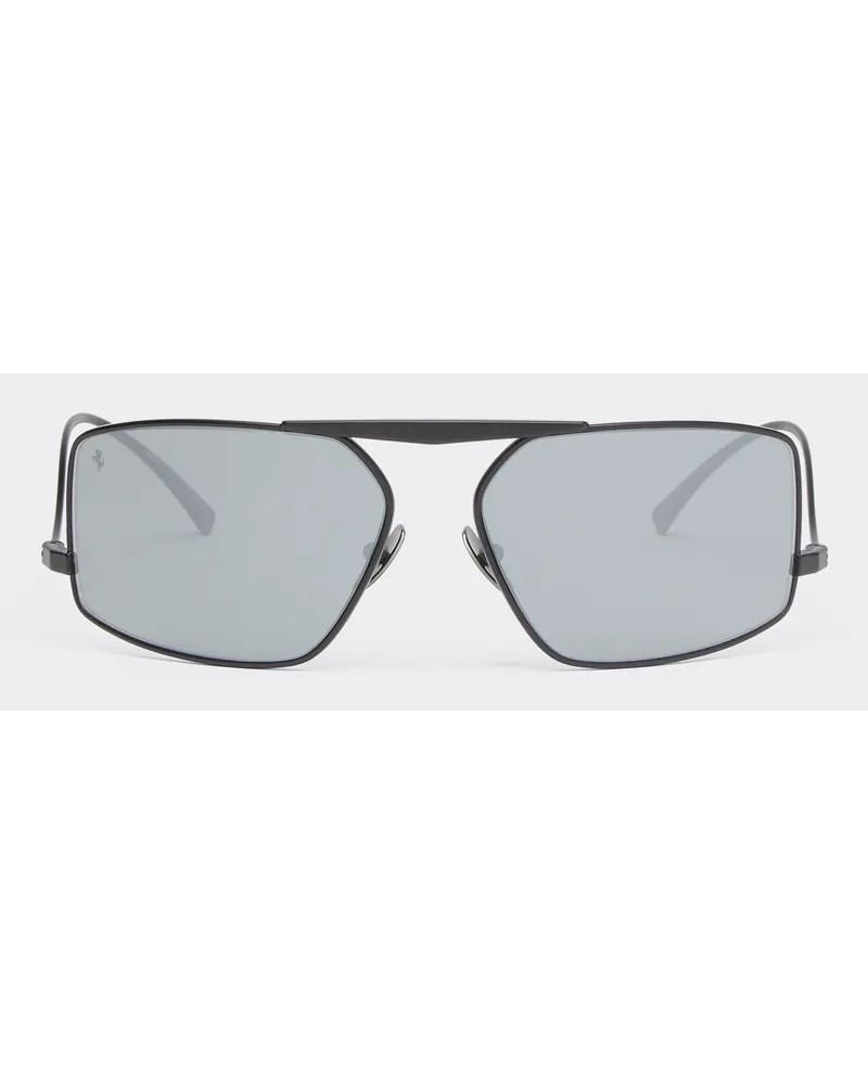 Ferrari Ferrari Sonnenbrille Aus Schwarzem Metall Mit Silberfarben Verspiegelten Gläsern -  Sonnenbrillen Mattschwarz Mattschwarz