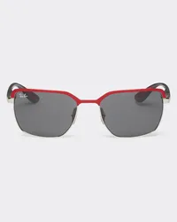 Ferrari Ray-ban Für Scuderia Ferrari Sonnenbrille 0rb3743m Aus Mattrotem Und Metallgrauem Metall Mit Grauen Gläsern -  Sonnenbrillen Dunkelgrau Dunkelgrau