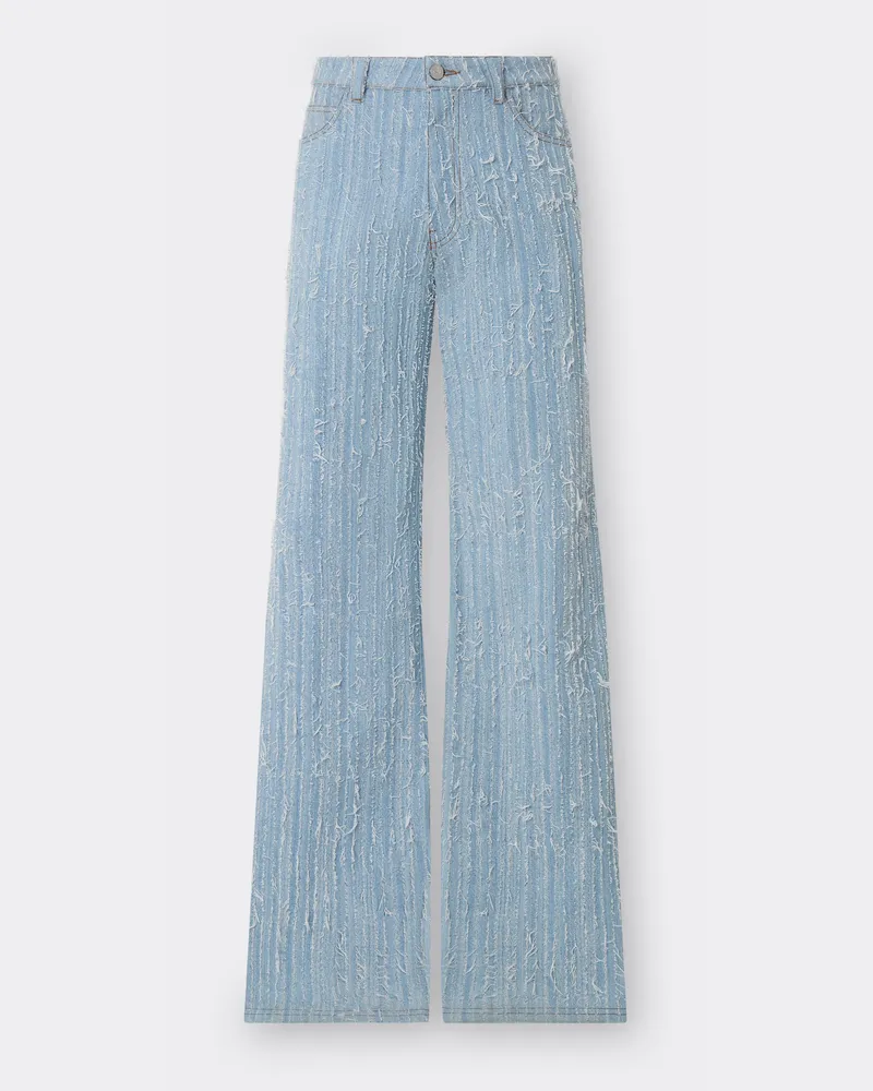 Ferrari Five-pocket-hose Aus Ausgefranstem Und Gebleichtem Denim - Male Hosen Heller Denim Heller