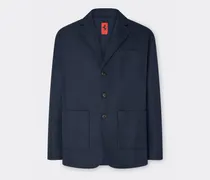 Blazer In Zweifarbigem Tech - Male Jacken & Outerwear Navy