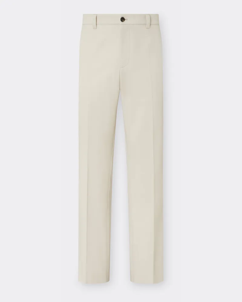 Ferrari Chino-hose Aus Baumwoll-gabardine - Male Hosen Ecru Ecru