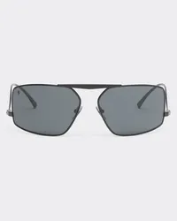 Ferrari Ferrari Sonnenbrille Aus Schwarzem Metall Mit Grauen Gläsern -  Sonnenbrillen Schwarz Schwarz