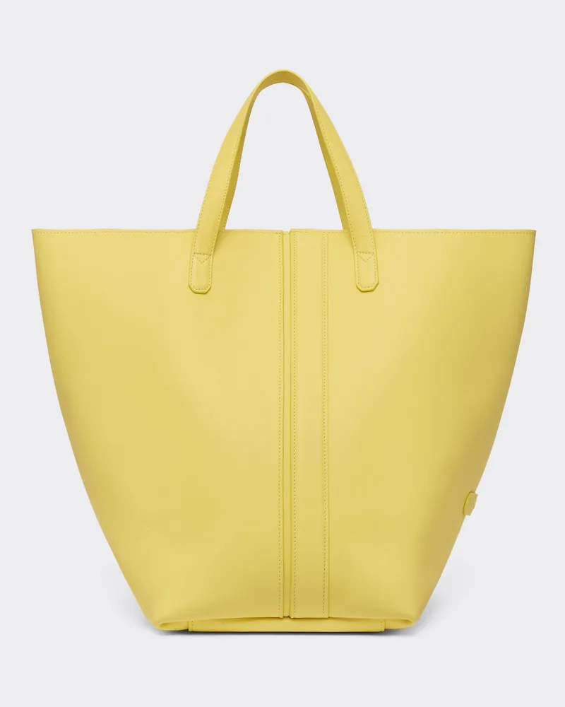 Ferrari Tote Tasche Aus Glattem Nappaleder -  Gepäck Giallo Modena Giallo