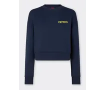 Einfarbiges Sweatshirt Mit Ferrari-logo - Female Pullover & Strickwaren Navy