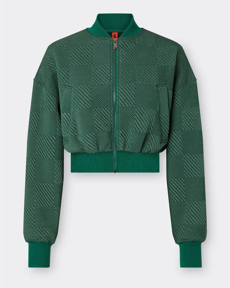Ferrari Bomberjacke Aus Jersey Mit 3d-effekt - Female  Ficusgrün Ficusgrün