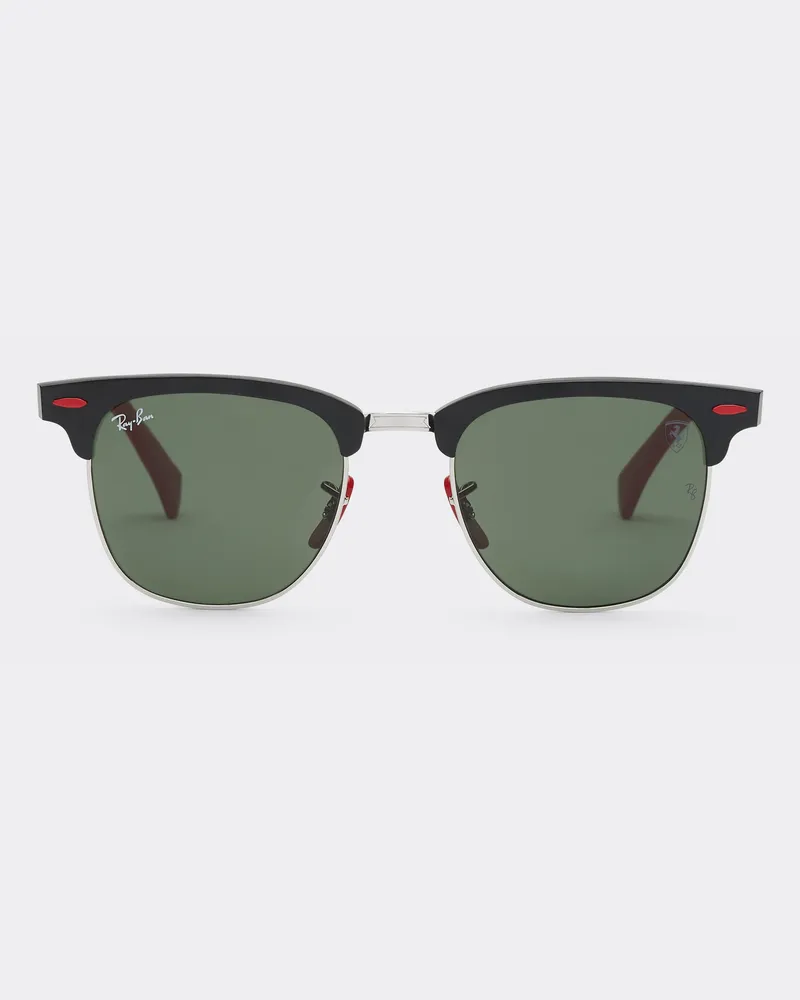 Ferrari Ray-ban Für Scuderia Ferrari Rb3807m Aus Schwarzem Metall Mit Grünen Gläsern -  Sonnenbrillen Schwarz Schwarz