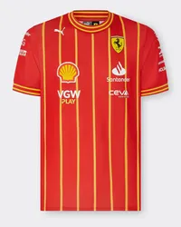 Ferrari Sainz Puma Fußballtrikot Für Scuderia Ferrari - Österreich Sonderausgabe - Male T-shirts Rosso Corsa Rosso