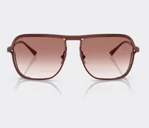 Sonnenbrille Ferrari Aus Bordeauxfarbenem Titan Mit Bordeauxfarbenen Verlaufsgläsern -  Sonnenbrillen Bordeaux