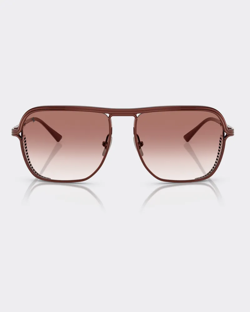 Ferrari Sonnenbrille Ferrari Aus Bordeauxfarbenem Titan Mit Bordeauxfarbenen Verlaufsgläsern -  Sonnenbrillen Bordeaux Bordeaux