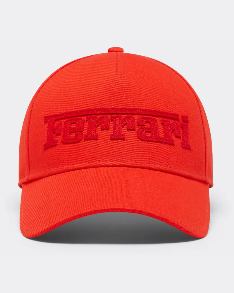 Ferrari Baseballkappe Mit Gesticktem Ferrari-logo -  Mützen Rosso Dino Rosso