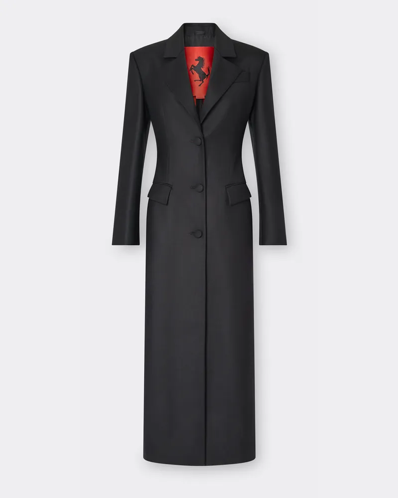 Ferrari Doppelter Wollmantel - Female Jacken Schwarz Schwarz
