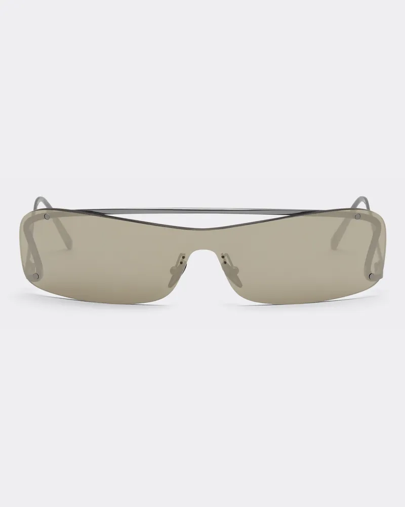 Ferrari Ferrari Sonnenbrille Mit Grauen, Silberfarben Verspiegelten Gläsern -  Sonnenbrillen Runway Silber Silber