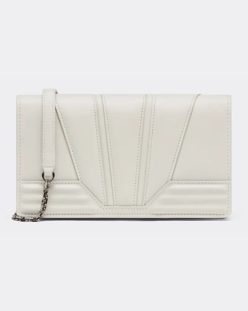 Ferrari Ferrari Gt Brieftasche An Kette Aus Glattleder - Female Accessoires Ecru Ecru