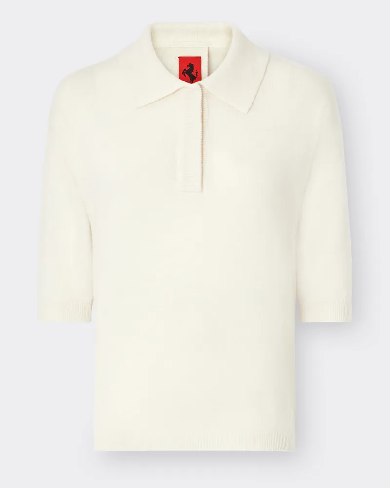 Ferrari Poloshirt Aus Merinowolle - Female Poloshirts Elfenbein Elfenbein